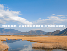 探索稻香湖：沉醉于中国湖泊之美(稻香湖国际学校)