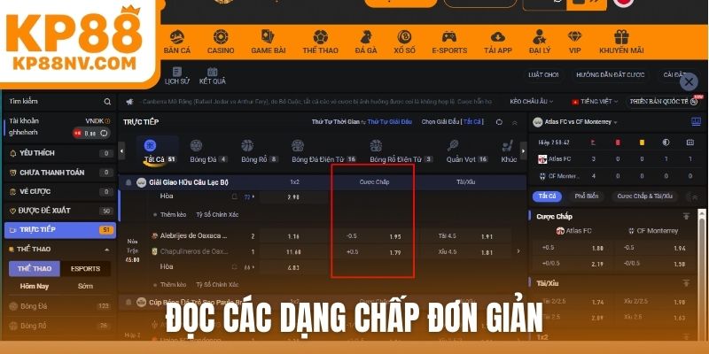Đọc các dạng chấp đơn giản